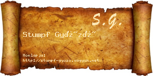 Stumpf Győző névjegykártya