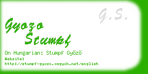 gyozo stumpf business card